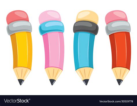 Colorful pencils Royalty Free Vector Image - VectorStock