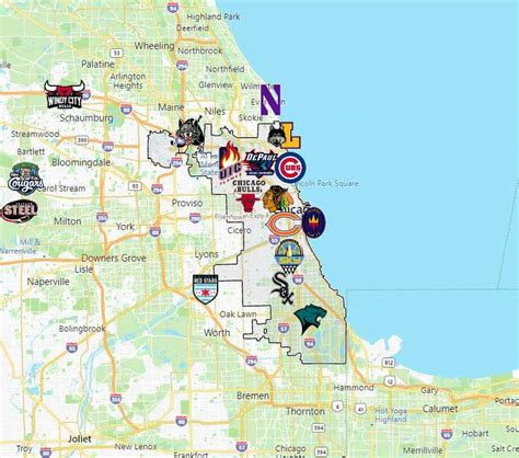 Sports Teams in Chicago – Sport League Maps