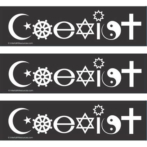 Coexist removable bumper sticker - Baha'i Resources