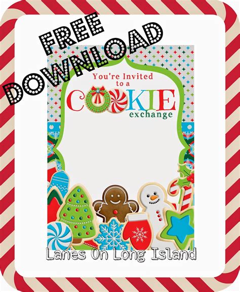 Lanes On Long Island: Cookie Exchange Invitations (Free Download)