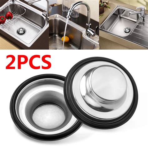 Kitchen Sink Stopper, 2pcs Anti-Clogging Stainless Steel Sink Disposal Stopper or 1/2pcs Sink ...