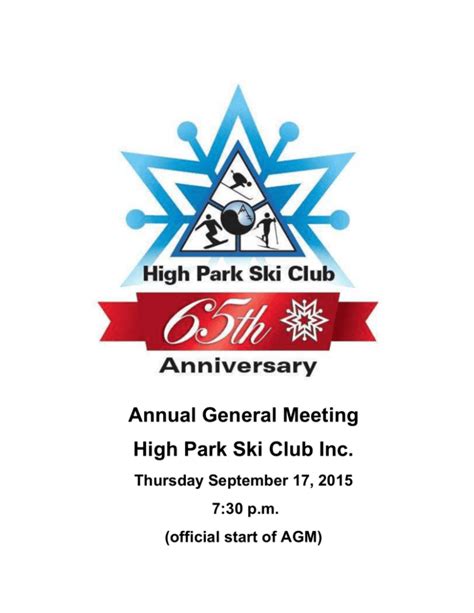 AGM HPSC 2014-2015 - High Park Ski Club