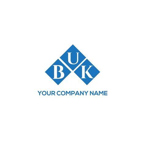 BUK letter logo design on white background. BUK creative initials letter logo concept. BUK ...