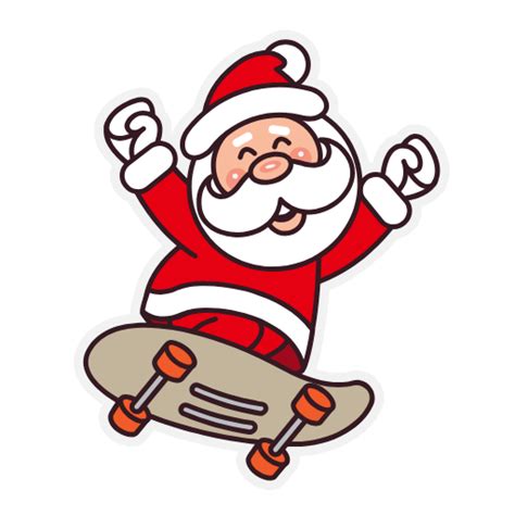 Santa Claus Stickers in SVG, PNG, AI - DrawHipo