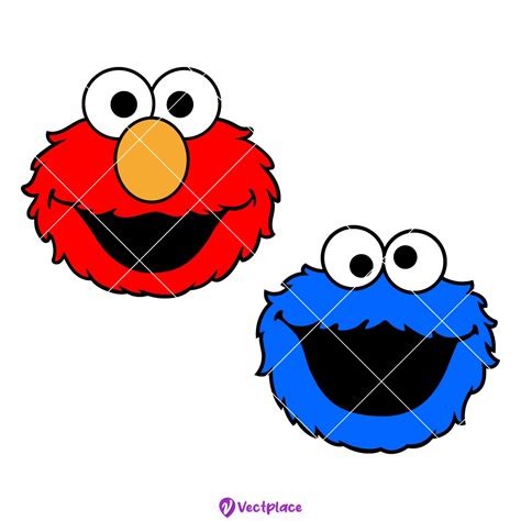 Elmo and Cookie Monster SVG - Vectplace