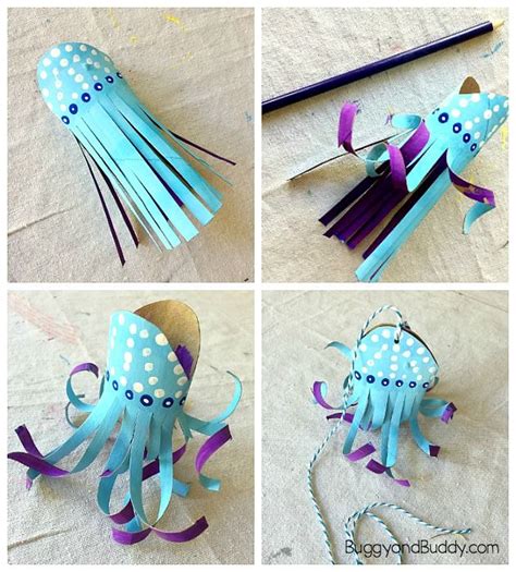 paper towel roll jellyfish craft for kids | Jellyfish craft, Paper ...