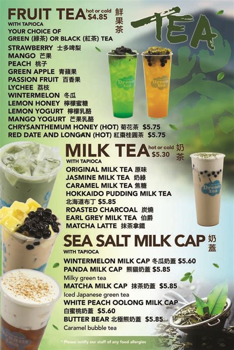 Drink Menu | Taiwan Bubble Tea | Real Fruit Bubble Tea | Slush | Bubble ...