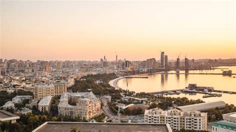 Baku in the Morning. Capital of Azerbaijan Stock Photo - Image of sunrise, sunset: 126573768