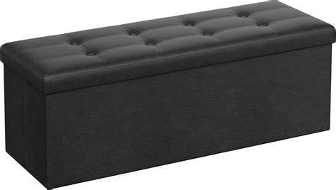 Amazon.com: Dripex 43 inches Folding Storage Ottoman Bench with Storage, 120L Grey Linen Storage ...