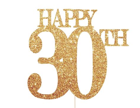 Happy 30th Birthday Cake Topper Happy 30th Cake Topper 30th | Etsy