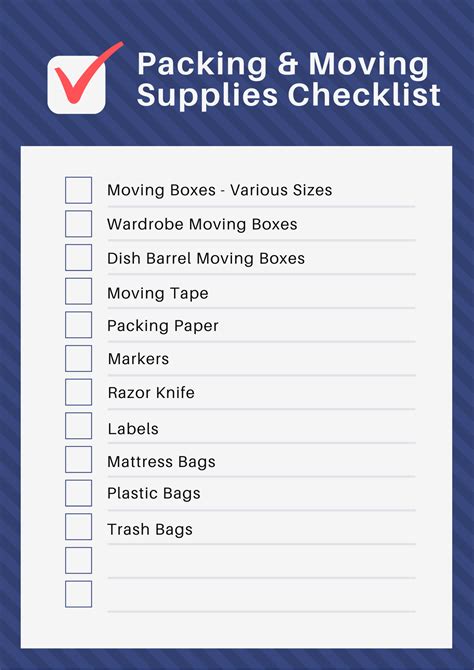 Spring 2024 Moving Services Packing Checklist - Image to u