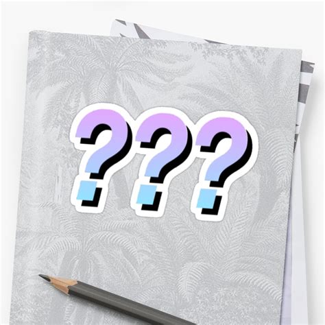 "Question Mark" Sticker by Pxrplehead | Redbubble