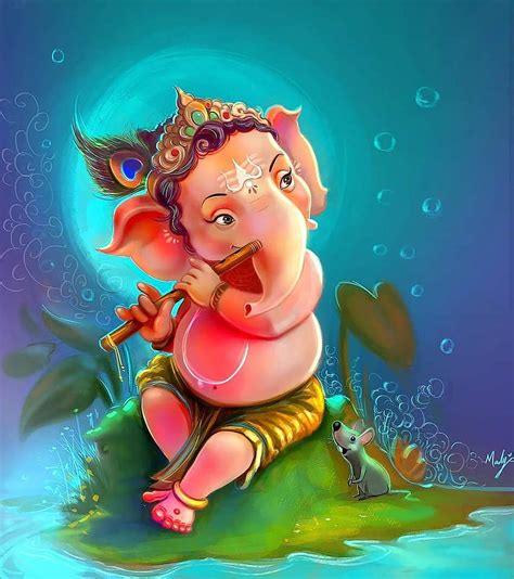 Lord Ganesha Animated, cartoon ganesh HD phone wallpaper | Pxfuel