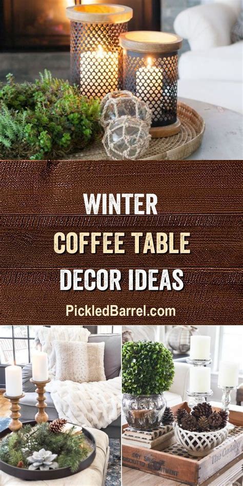 DIY Rustic Winter Decor Ideas | Decorating coffee tables, Rustic winter decor, Christmas coffee ...