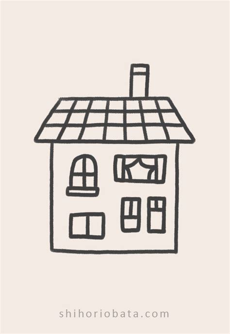 Easy House Drawing