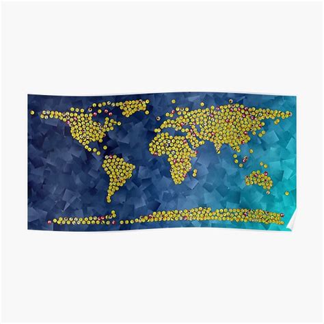 "The Emoji World Map" Poster by FantasySkyArt | Redbubble