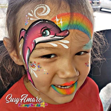 Dolphin face painting | Dolphin face paint, Animal face paintings, Face ...