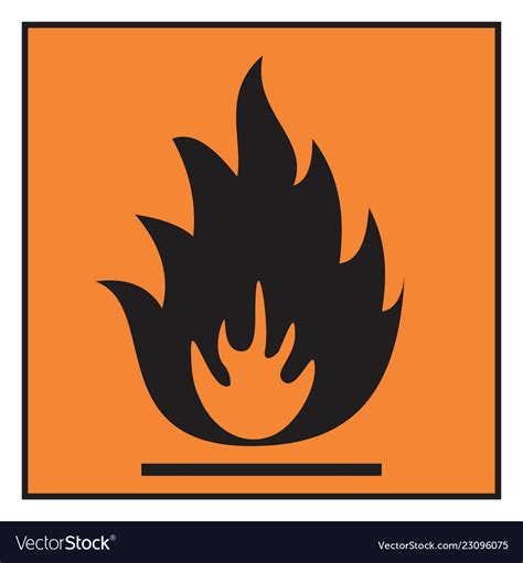 Flammable hazard symbol Royalty Free Vector Image