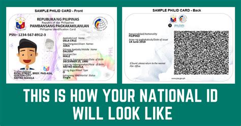 LOOK: Sample Phil ID (National ID) | Back and Front