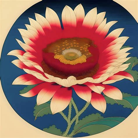 Chrysanthemum A Study in Japanese Style Drawing by Olde Time Mercantile - Fine Art America