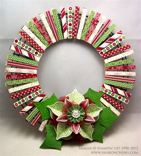 SHARING CREATIVITY and COMPANY: Christmas Clothespin Wreath