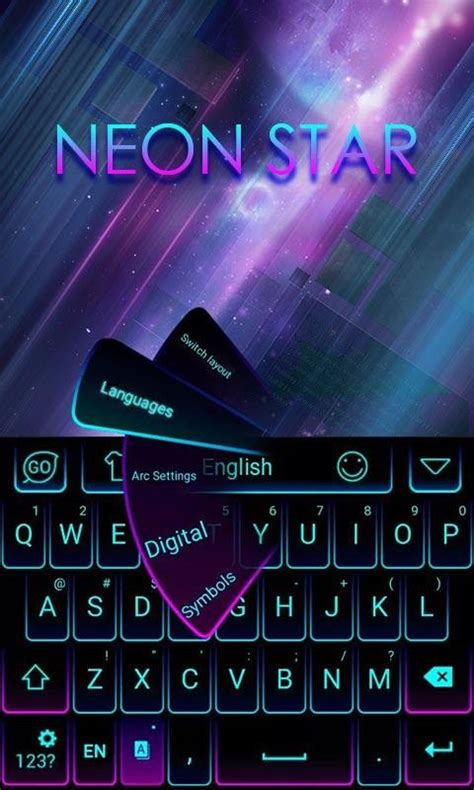 Neon Star Emoji Keyboard Theme Free Android Keyboard download - Appraw