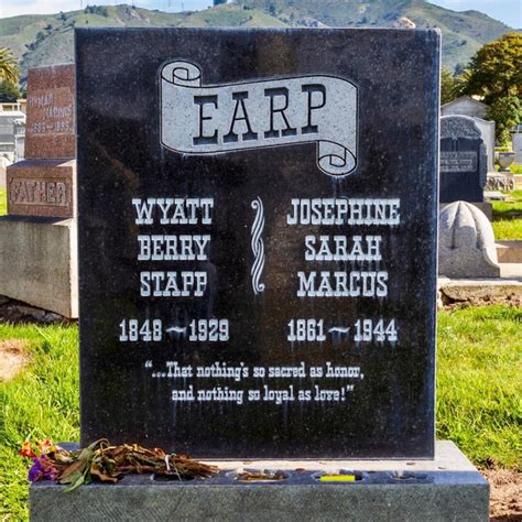 Wyatt Earp’s Grave in Colma, CA (2 Photos)