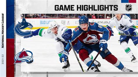 Canucks @ Avalanche 11/11/21 | NHL Highlights - Win Big Sports