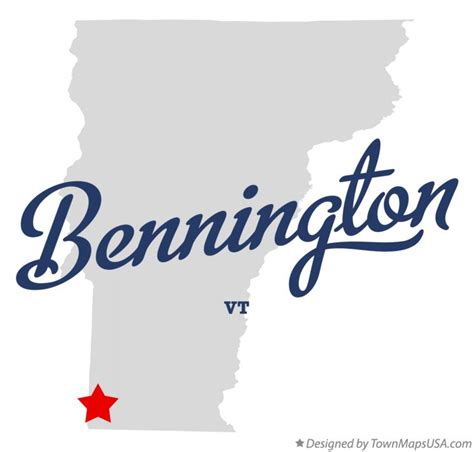 Map of Bennington, VT, Vermont