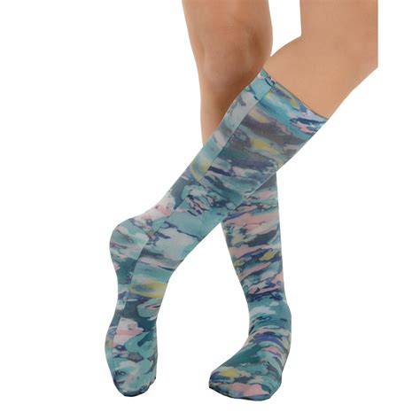 Nouvel - Patterned Knee High Socks Women's Colorful Print Trouser Socks 3 Color Options ...