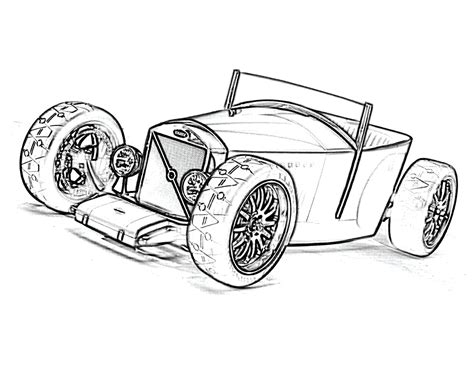 Hot Rod Coloring Pages | Cars coloring pages, Coloring pages, Car lover