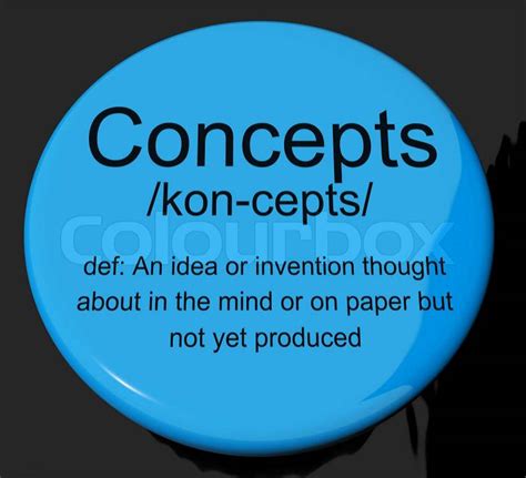 Concepts Definition Button Showing Ideas Thoughts Or Invention | Stock ...