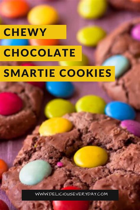 Chewy Chocolate Smartie Cookies | Ready in 20 Minutes | Delicious Everyday