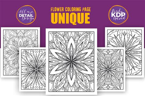 Mandala Flower Coloring Book Interior Graphic by Vectorizee · Creative ...