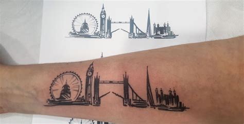 My London Skyline Tattoo | Idee per tatuaggi, Tatuaggi, Idee