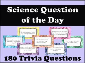 Science Trivia Question of the Day by Current Mood Inspired | TpT