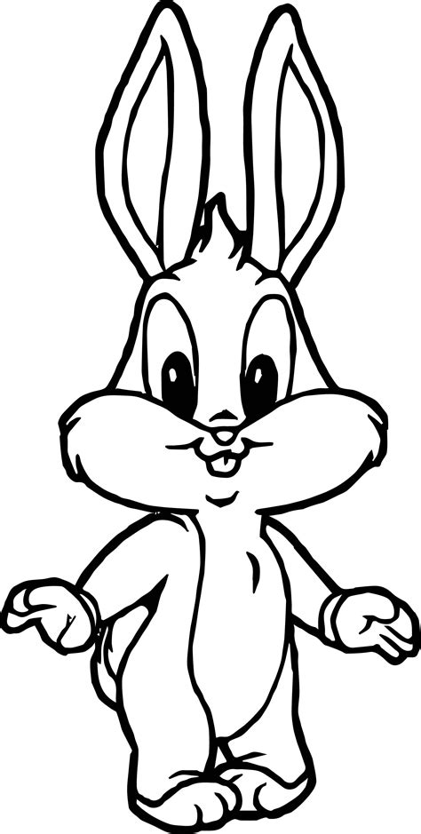 nice Cute Front View Baby Bugs Bunny Coloring Page Baby Coloring Pages, Farm Animal Coloring ...