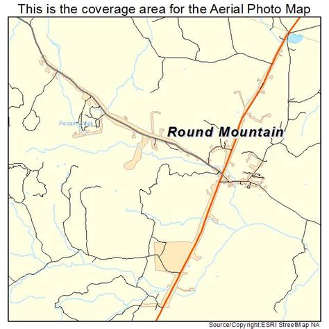 Aerial Photography Map of Round Mountain, TX Texas