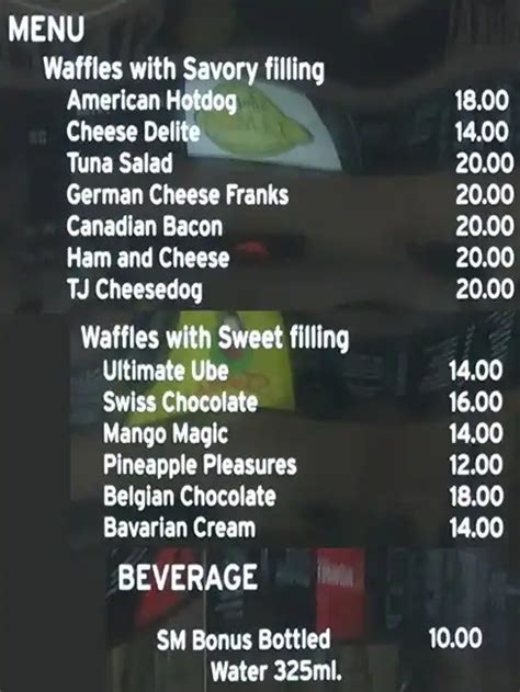 Waffle Time Menu, Menu for Waffle Time, Palanan, Makati City - Zomato Philippines