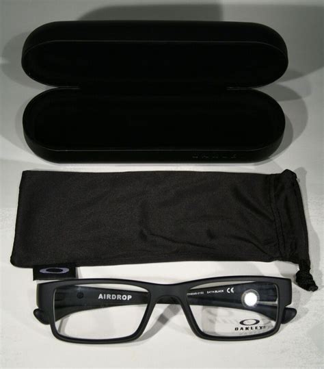 Genuine Unworn OAKLEY AIRDROP OX8046 0153 Satin Black Glasses Frames Large +Case @ eBay (RipVanW ...