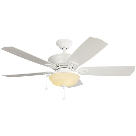 Harbor Breeze Echolake 52-in White Indoor/Outdoor Ceiling Fan with ...