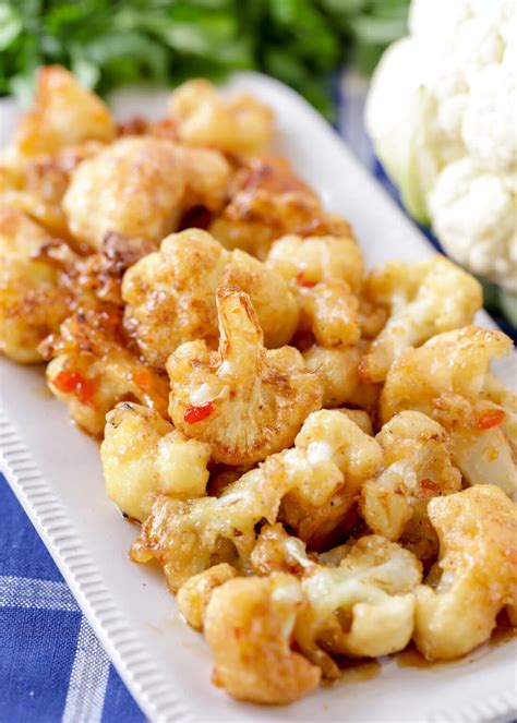 Fried Cauliflower {with Sweet Chili Sauce!} | Lil' Luna