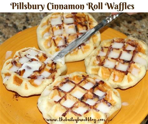 Pillsbury Cinnamon Roll Waffles (With images) | Cinnamon roll waffles ...