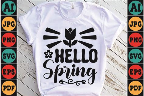 Hello Spring Graphic by Creative Studio 55 · Creative Fabrica