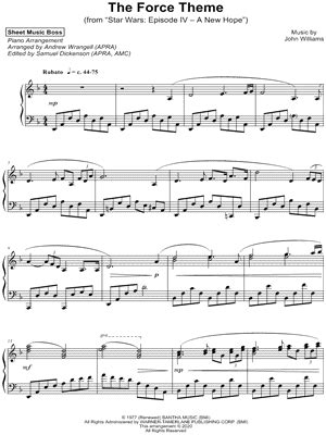 "The Force Theme" Sheet Music - 19 Arrangements Available Instantly ...