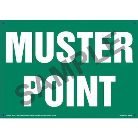 Printable Muster Point Sign