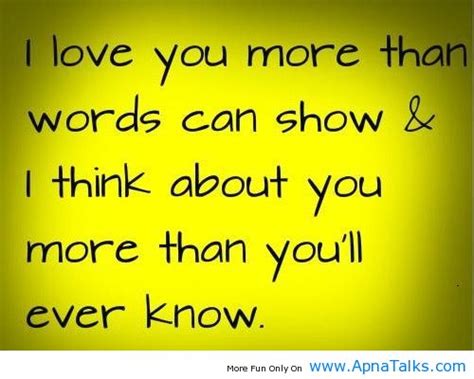 I Love You More Than Words Can Show | Best Quotes for Your Life