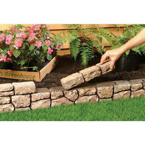 GARDENEER By Dalen Dalen Products 6 in. x 10 ft. Tan Stone Wall Border E4-10 - The Home Depot ...