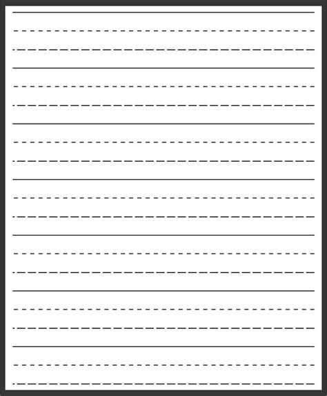 Printable Primary Writing Paper Template - Printable JD