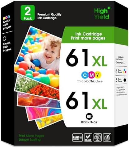 Amazon.com: HP 61 Black/Tri-color Ink (2 Pack) | Works with DeskJet 1000, 1010, 1050, 1510, 2050 ...